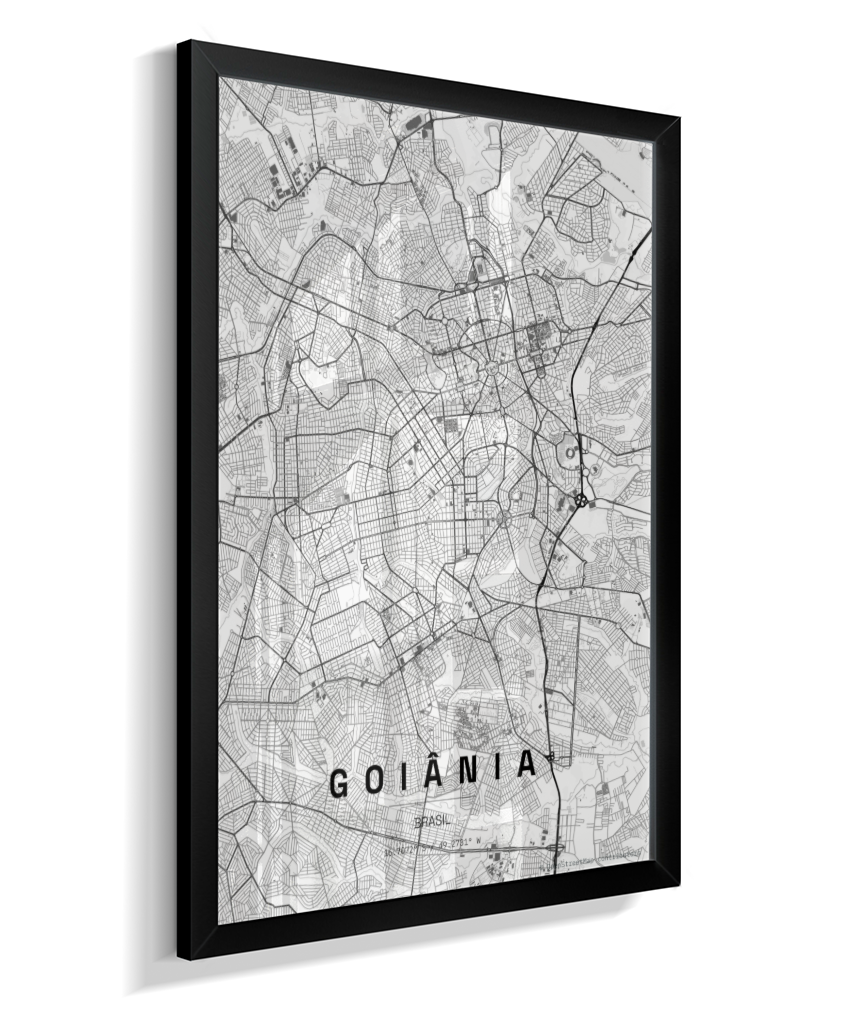 Quadro Vertical Mapa de Goiânia