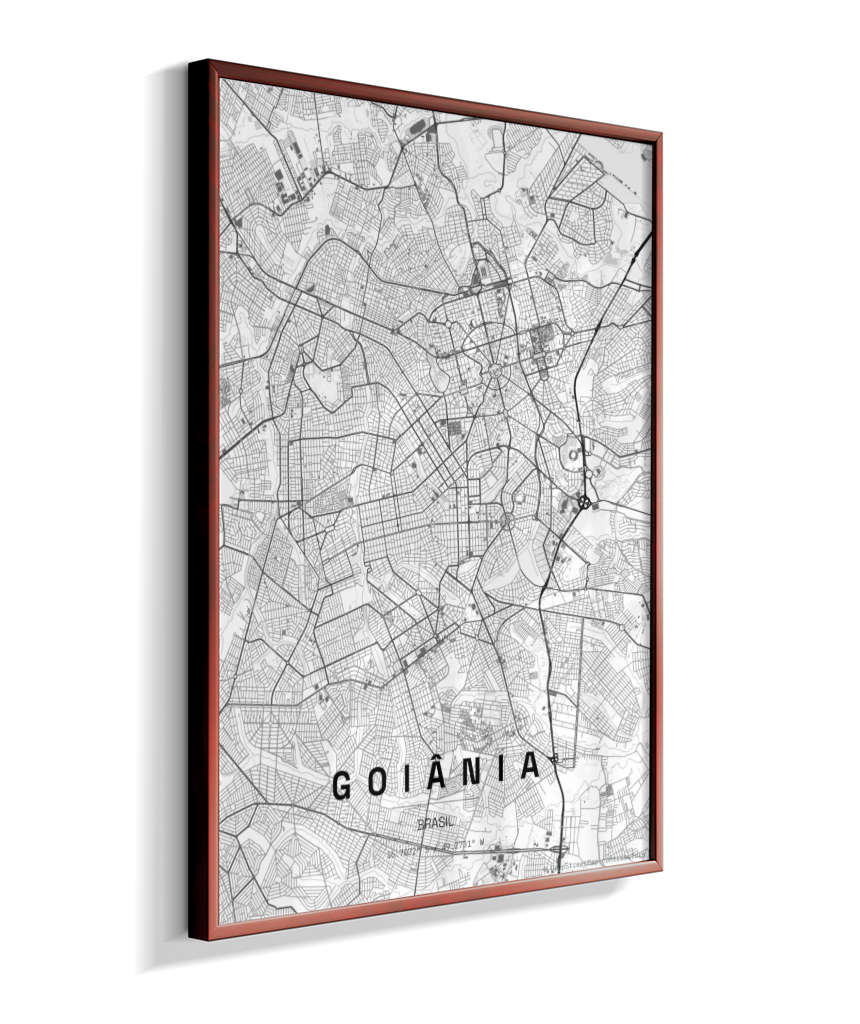Quadro Vertical Mapa de Goiânia