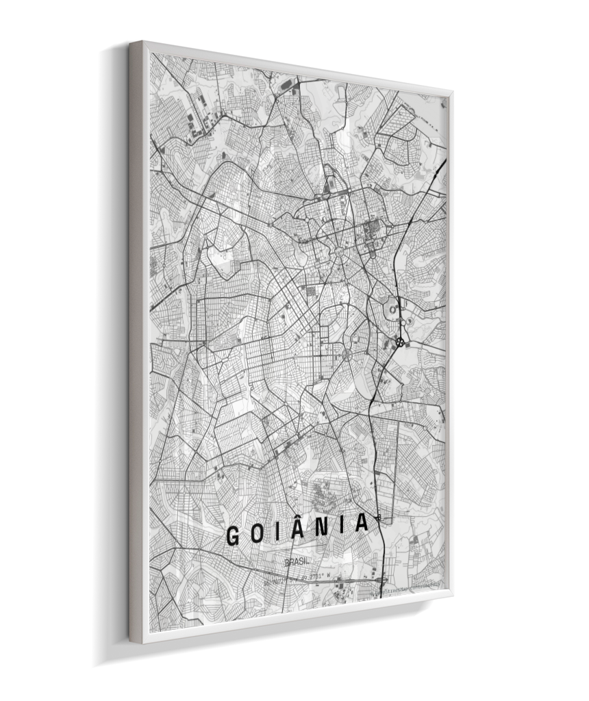 Quadro Vertical Mapa de Goiânia