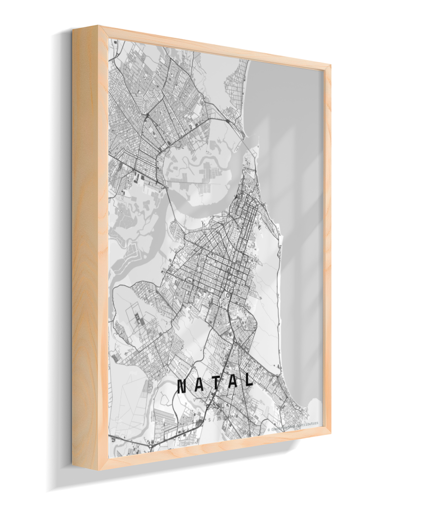 Quadro Mapa de Natal - Vertical