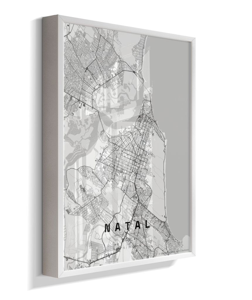 Quadro Mapa de Natal - Vertical