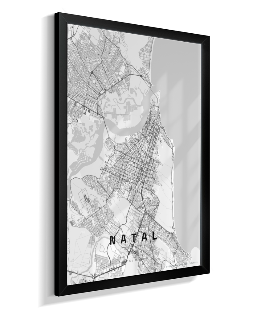 Quadro Mapa de Natal - Vertical