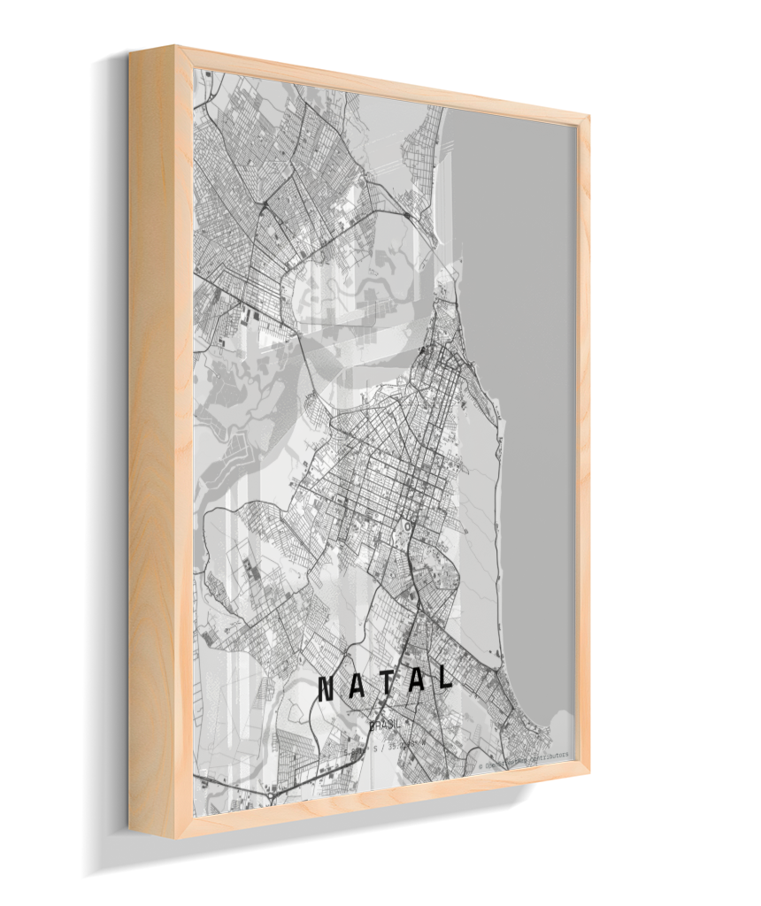 Quadro Mapa de Natal - Vertical