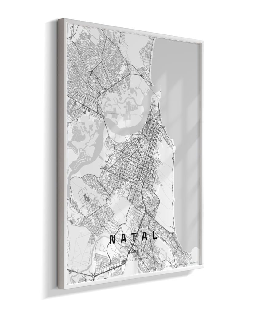 Quadro Mapa de Natal - Vertical