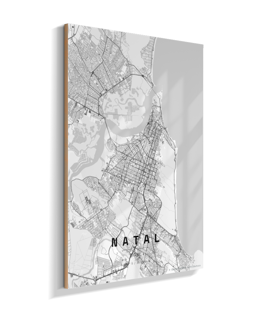 Quadro Mapa de Natal - Vertical
