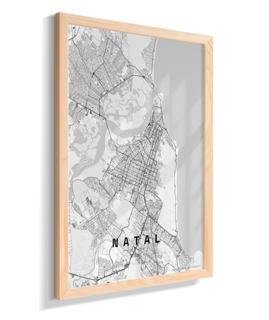 Quadro Mapa de Natal - Vertical