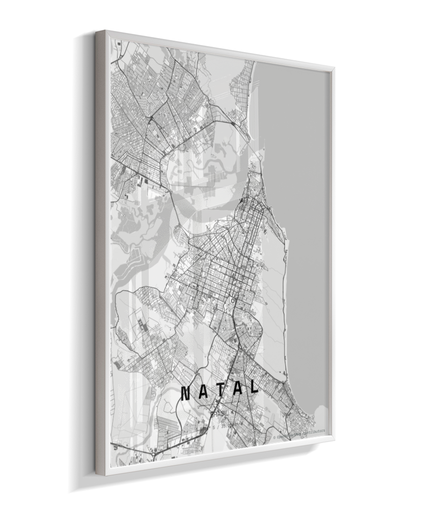 Quadro Mapa de Natal - Vertical