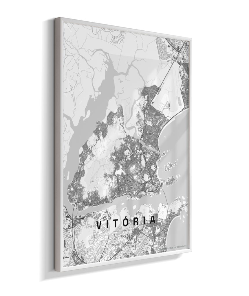 Quadro Mapa de Vitória - Vertical