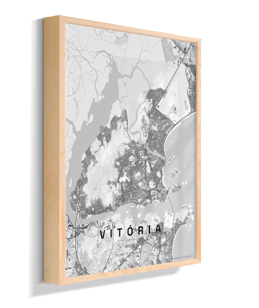 Quadro Mapa de Vitória - Vertical
