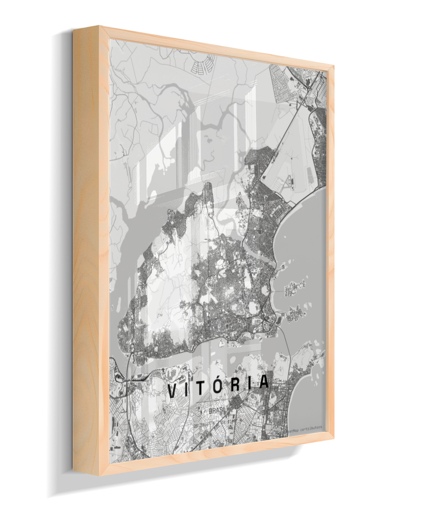 Quadro Mapa de Vitória - Vertical