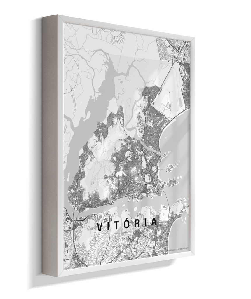 Quadro Mapa de Vitória - Vertical