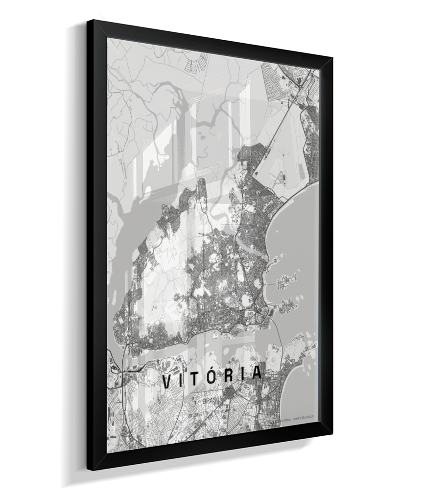 Quadro Mapa de Vitória - Vertical
