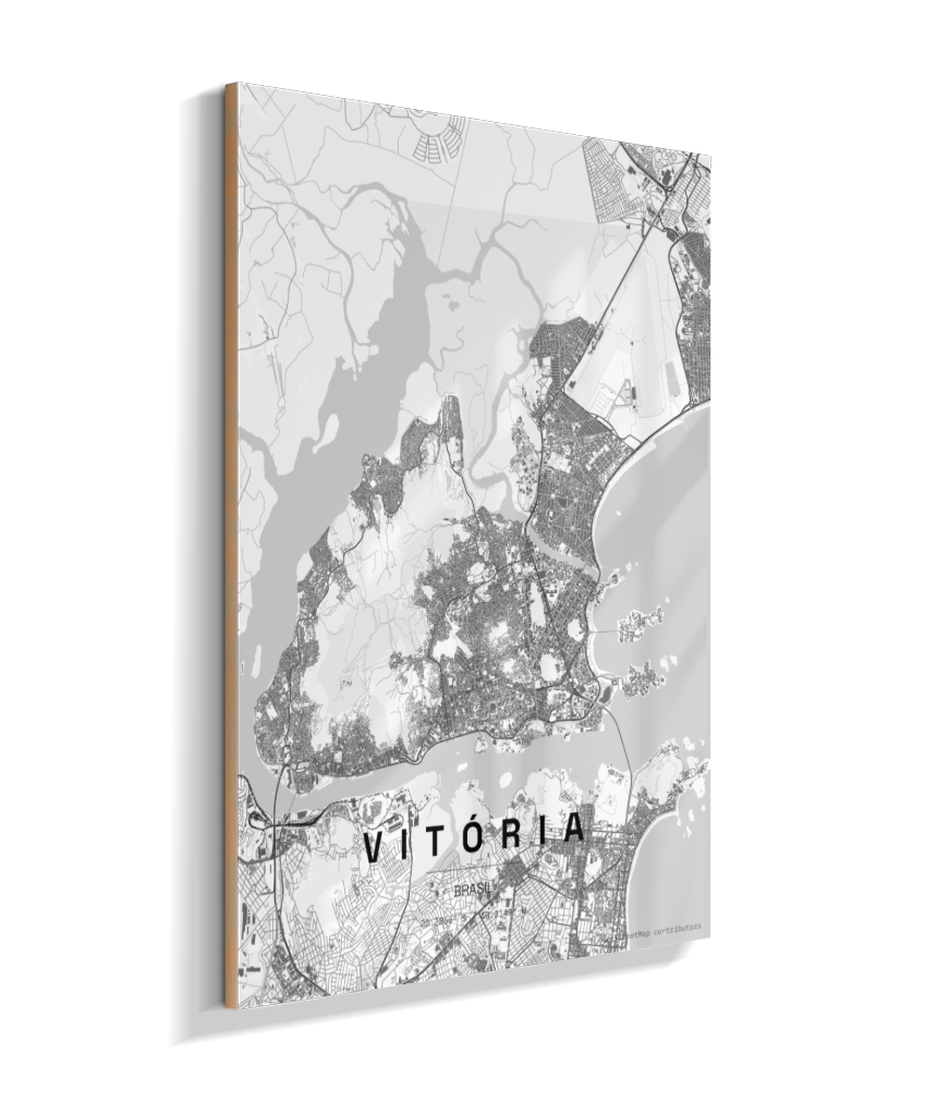 Quadro Mapa de Vitória - Vertical
