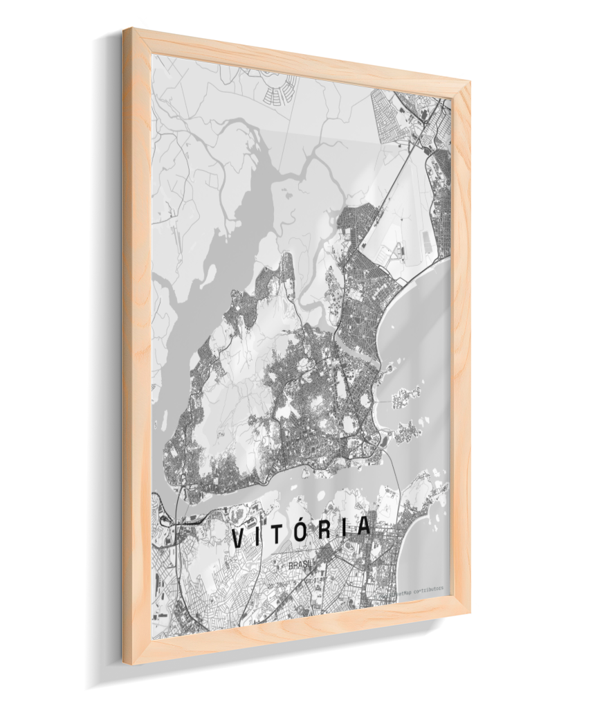 Quadro Mapa de Vitória - Vertical