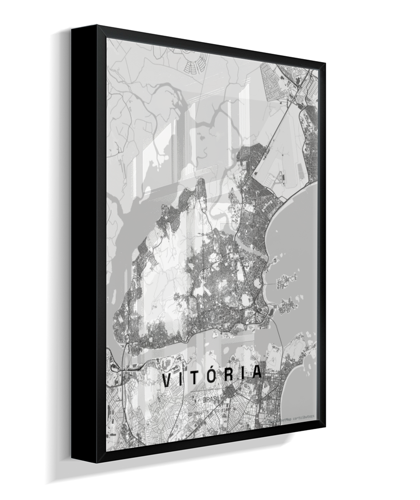 Quadro Mapa de Vitória - Vertical