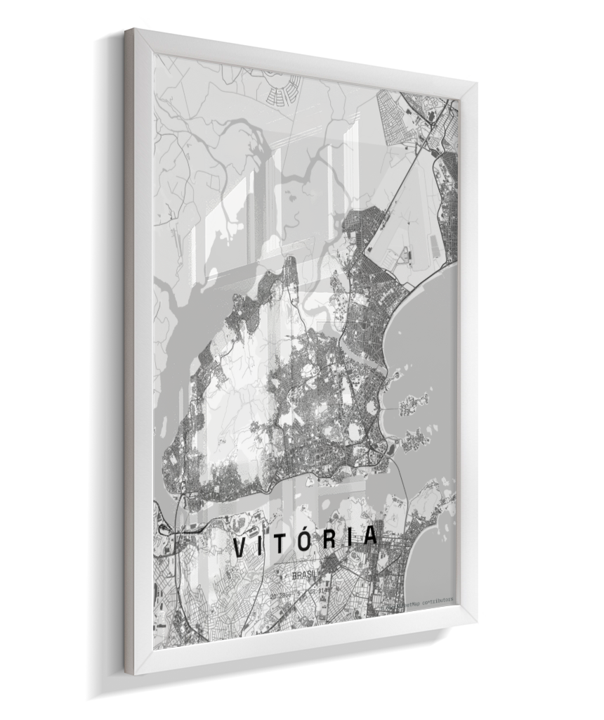 Quadro Mapa de Vitória - Vertical