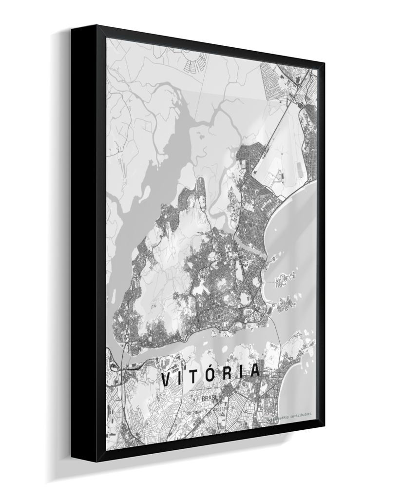 Quadro Mapa de Vitória - Vertical