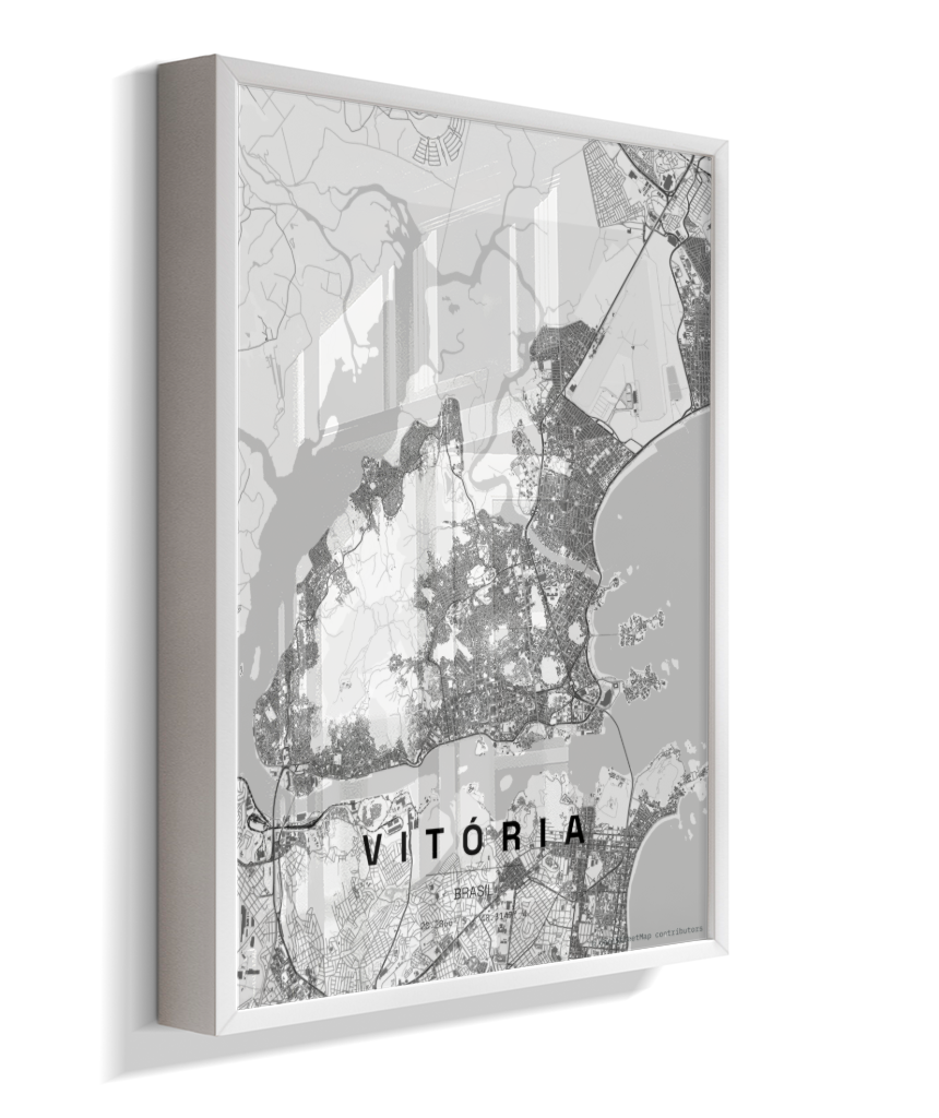 Quadro Mapa de Vitória - Vertical
