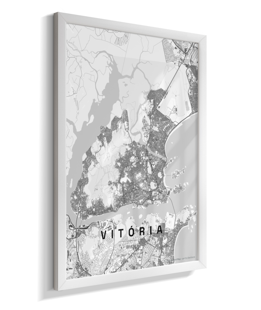Quadro Mapa de Vitória - Vertical