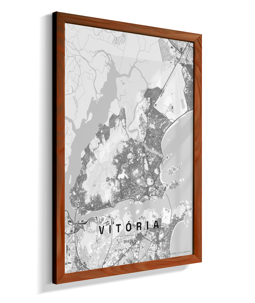 Quadro Mapa de Vitória - Vertical
