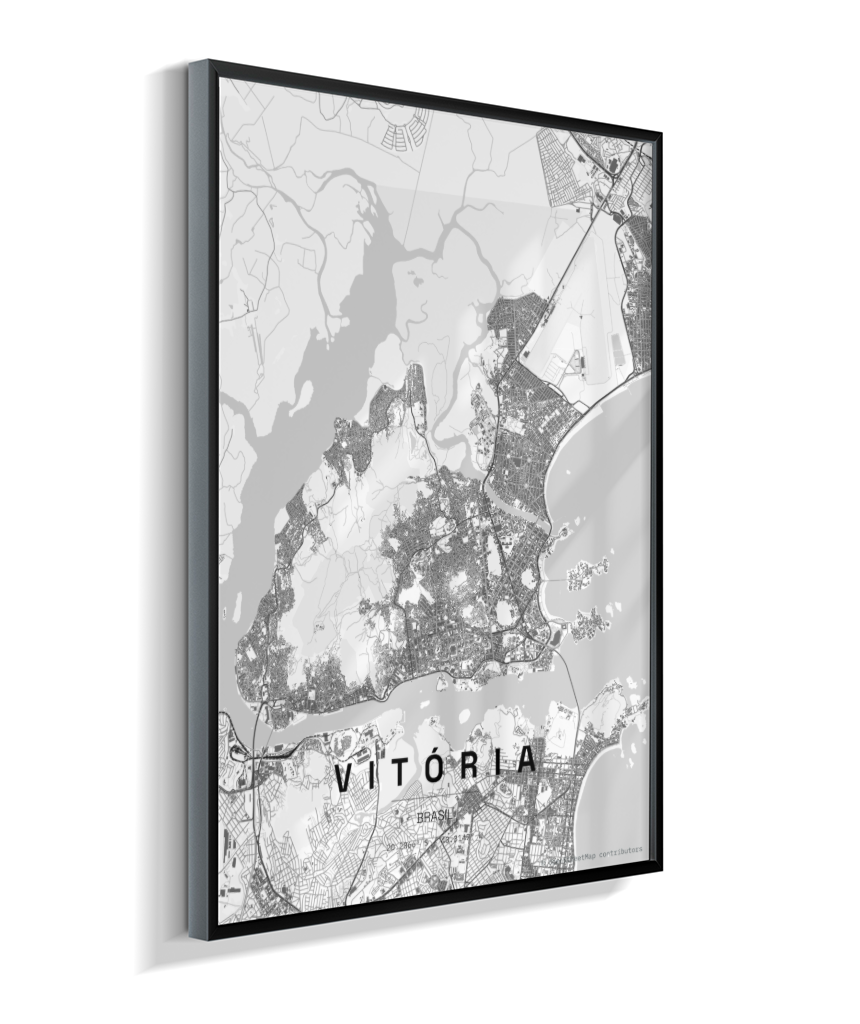 Quadro Mapa de Vitória - Vertical