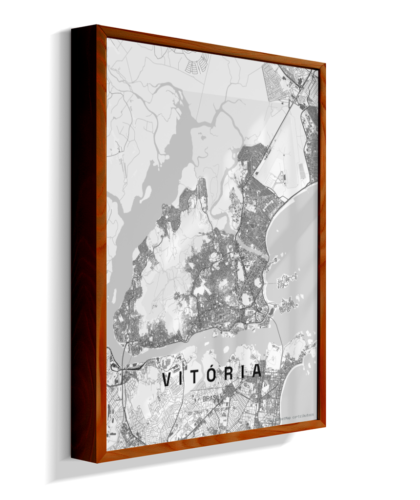 Quadro Mapa de Vitória - Vertical