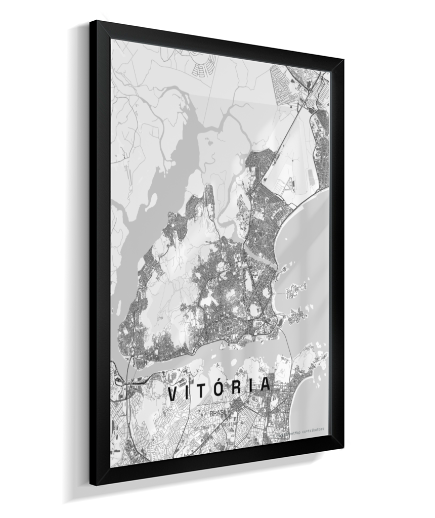 Quadro Mapa de Vitória - Vertical