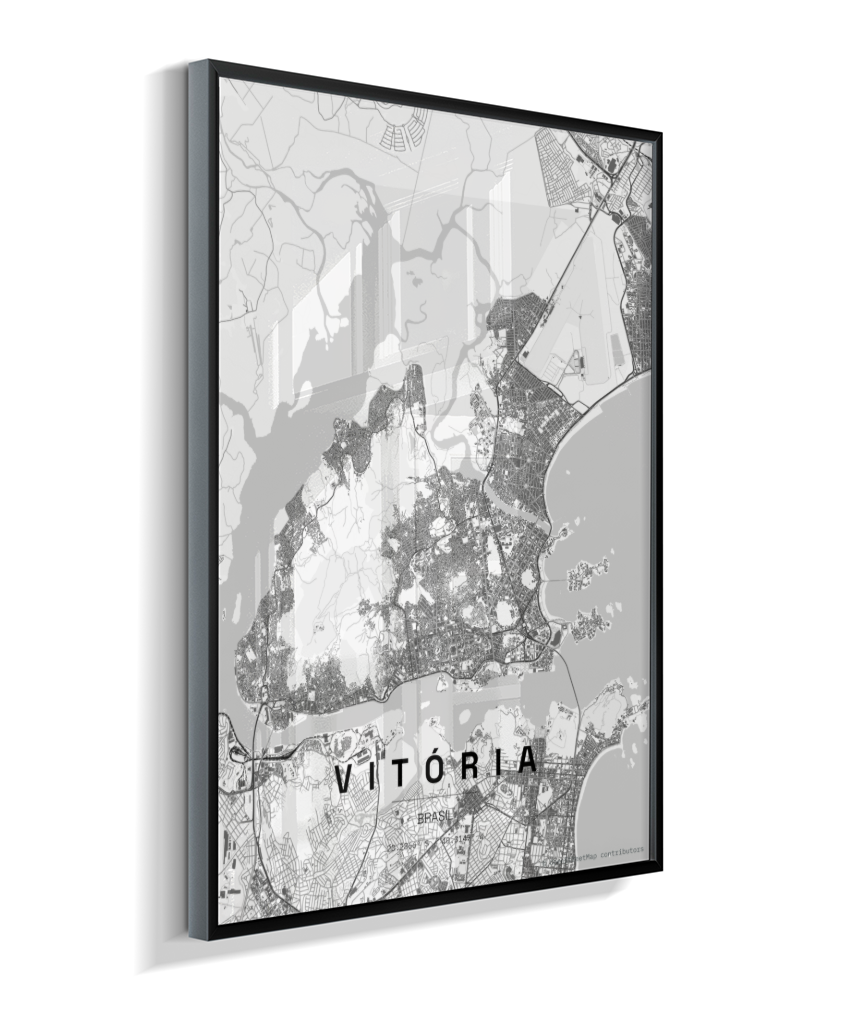 Quadro Mapa de Vitória - Vertical