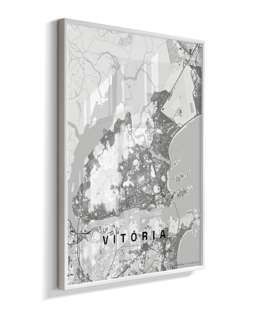Quadro Mapa de Vitória - Vertical