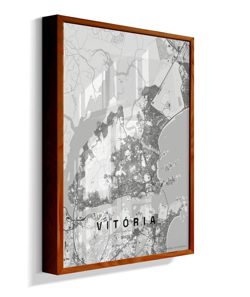 Quadro Mapa de Vitória - Vertical