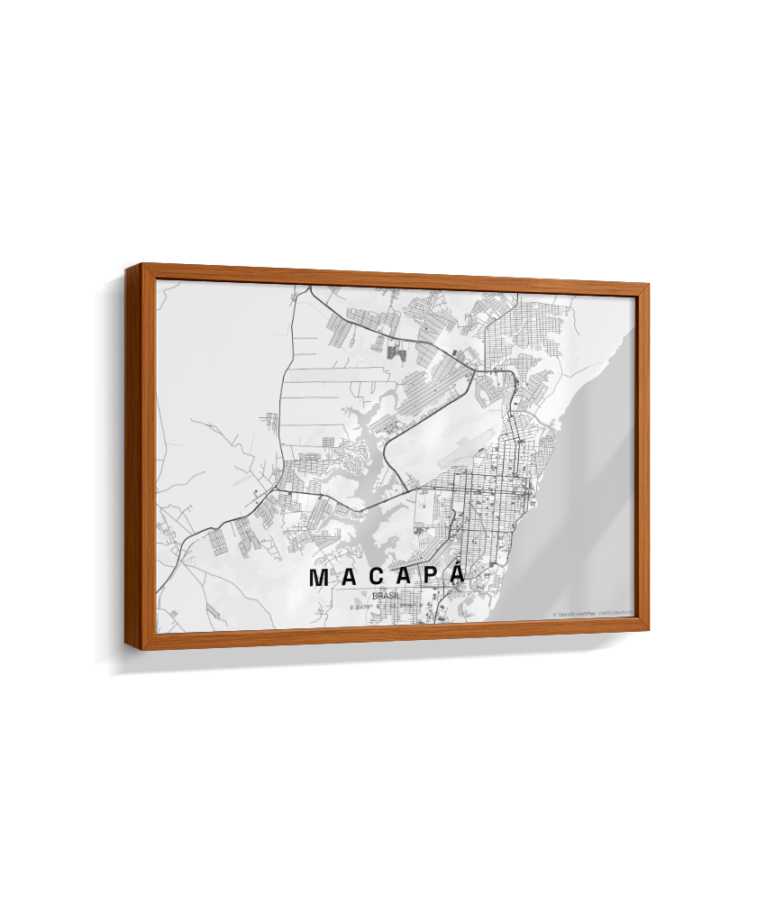 Quadro Mapa de Macapá - Horizontal