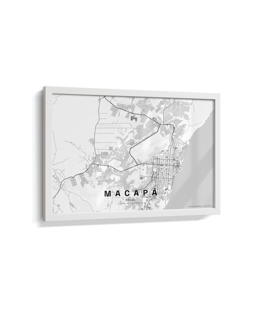 Quadro Mapa de Macapá - Horizontal