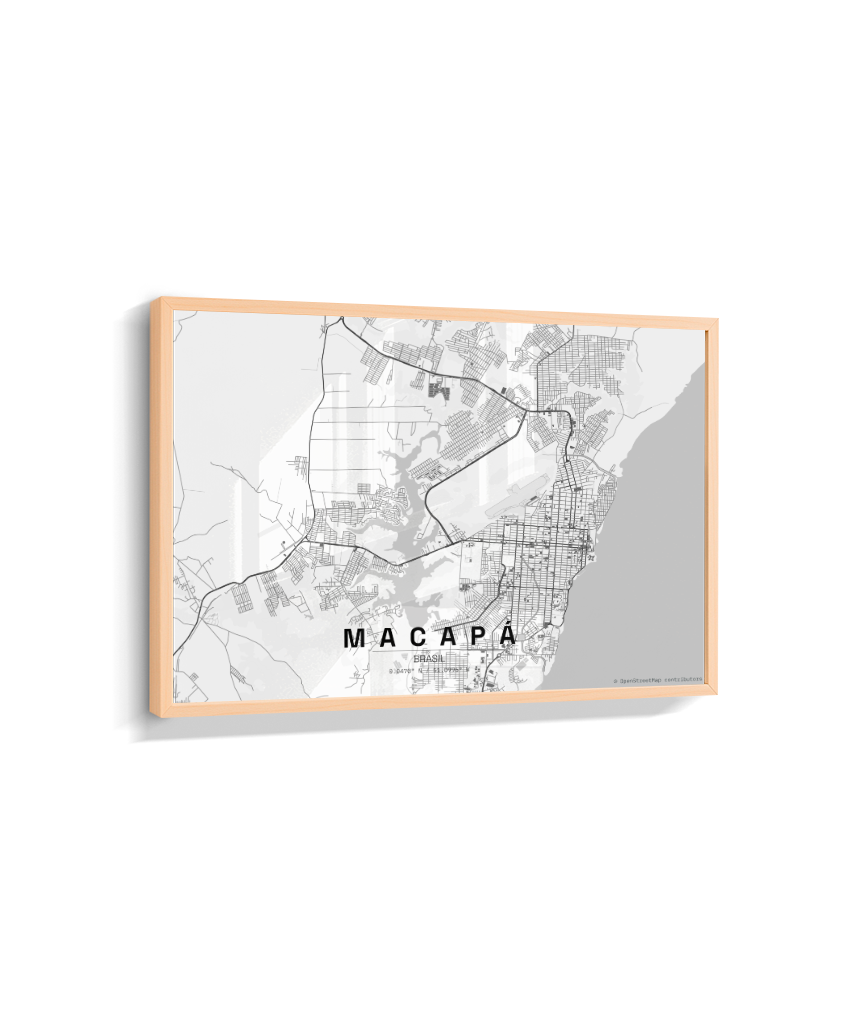 Quadro Mapa de Macapá - Horizontal