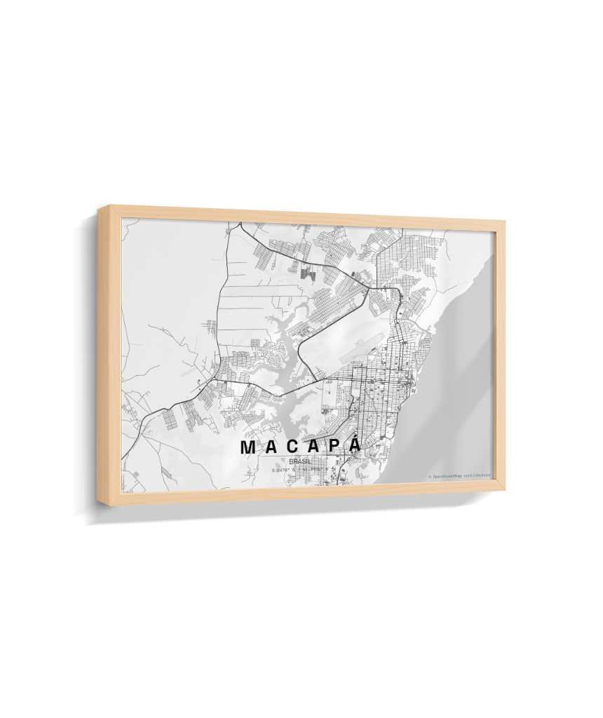Quadro Mapa de Macapá - Horizontal