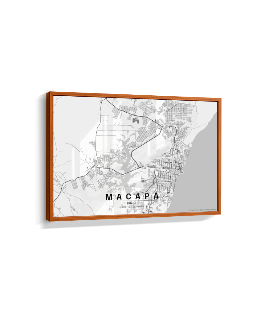 Quadro Mapa de Macapá - Horizontal