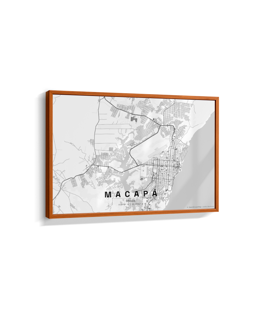Quadro Mapa de Macapá - Horizontal