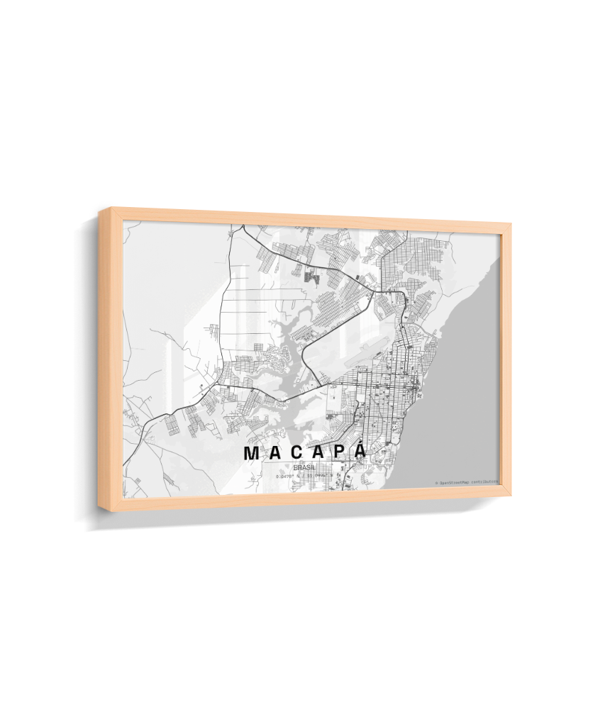 Quadro Mapa de Macapá - Horizontal
