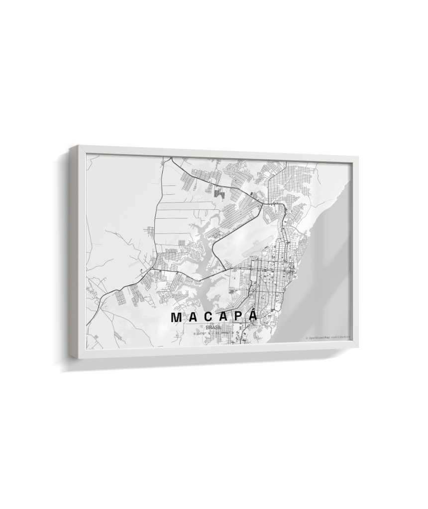 Quadro Mapa de Macapá - Horizontal