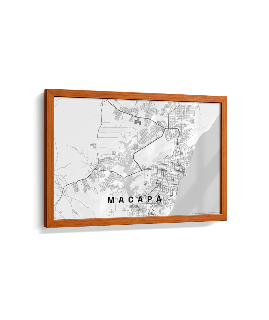 Quadro Mapa de Macapá - Horizontal