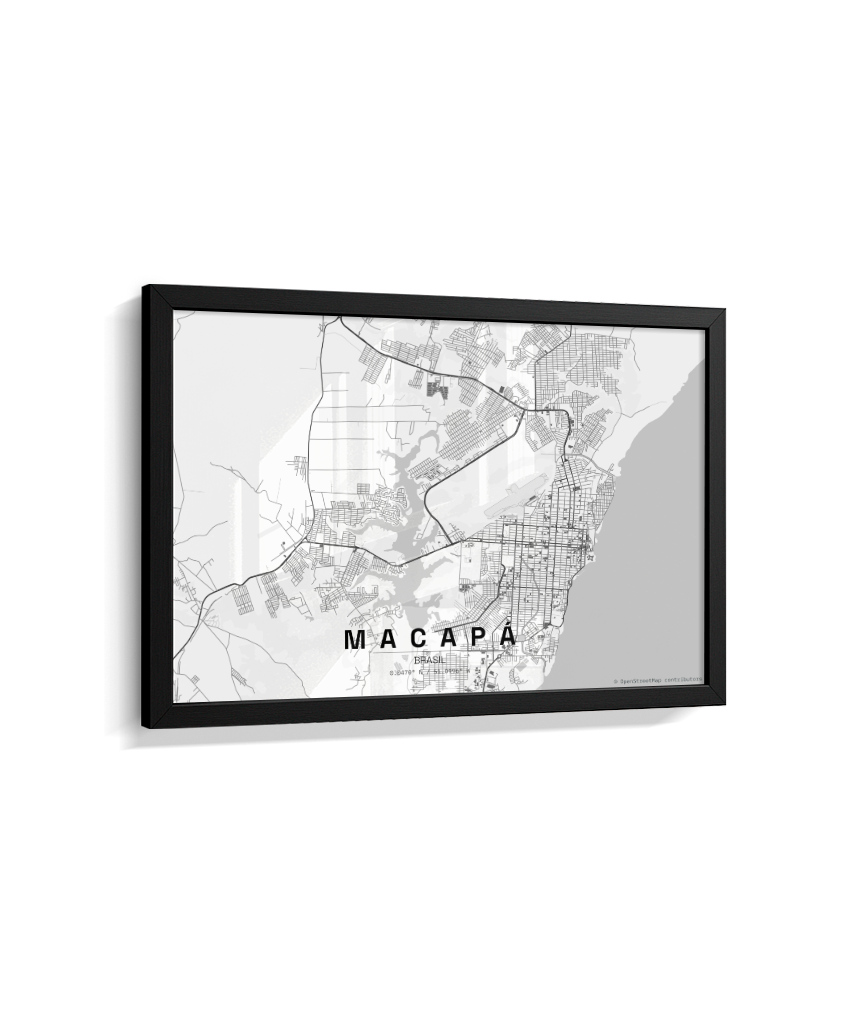 Quadro Mapa de Macapá - Horizontal