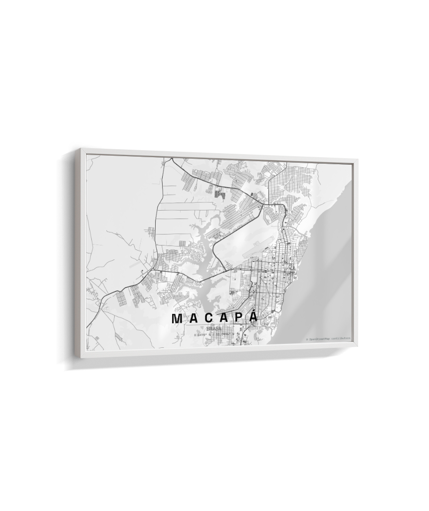 Quadro Mapa de Macapá - Horizontal