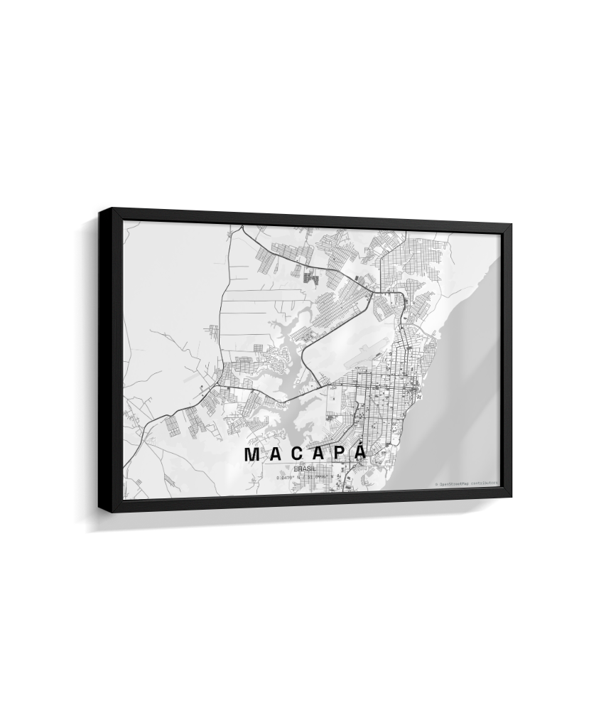 Quadro Mapa de Macapá - Horizontal