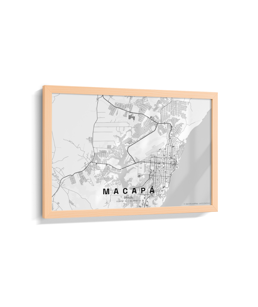 Quadro Mapa de Macapá - Horizontal