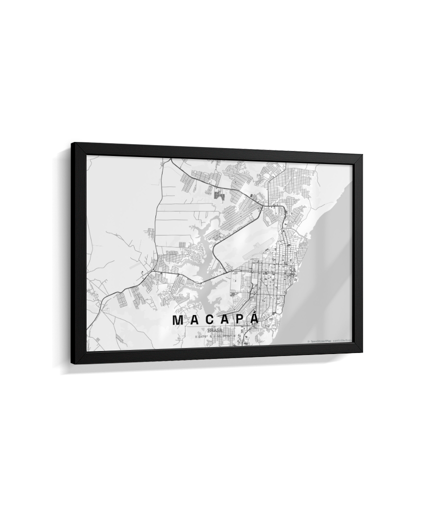 Quadro Mapa de Macapá - Horizontal