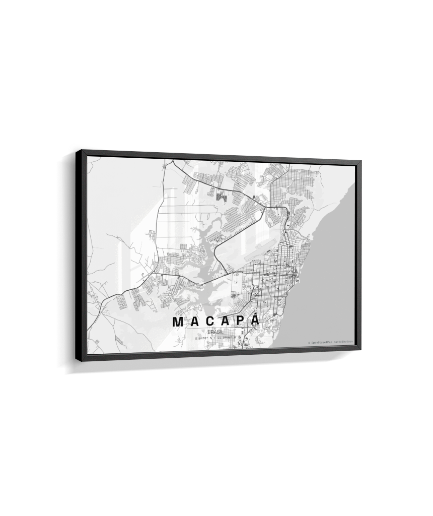 Quadro Mapa de Macapá - Horizontal