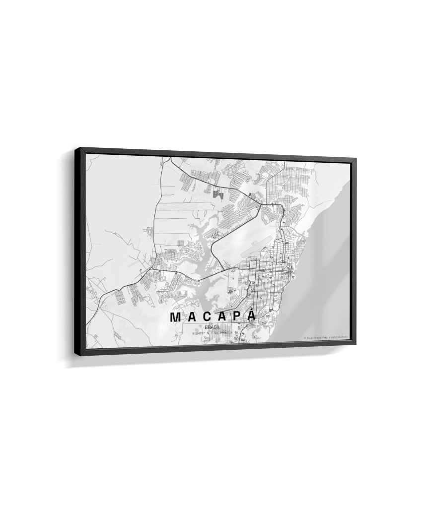 Quadro Mapa de Macapá - Horizontal