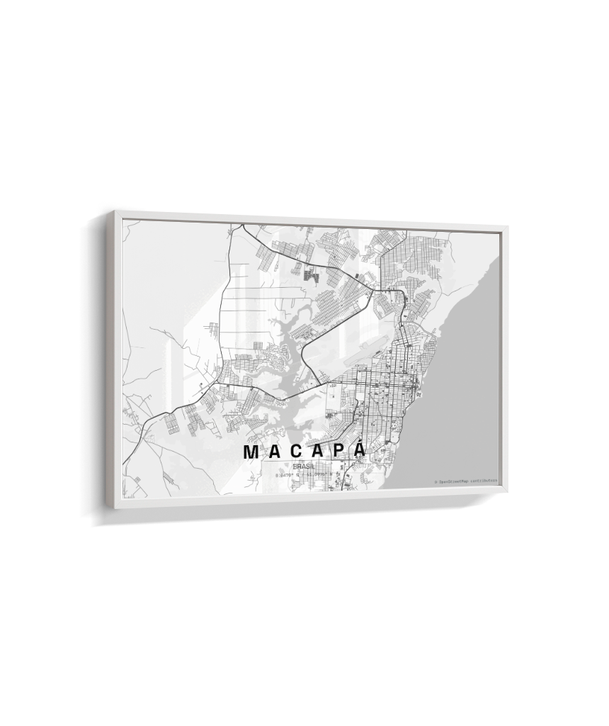 Quadro Mapa de Macapá - Horizontal