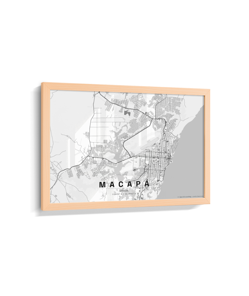 Quadro Mapa de Macapá - Horizontal