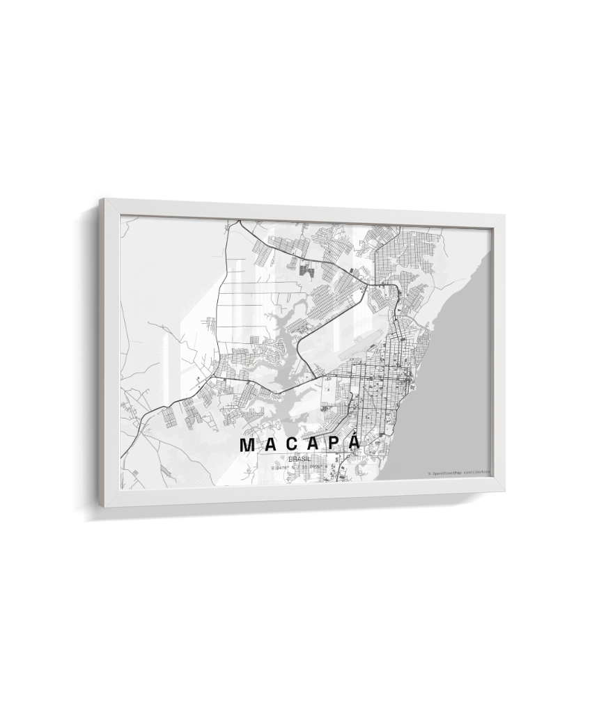 Quadro Mapa de Macapá - Horizontal