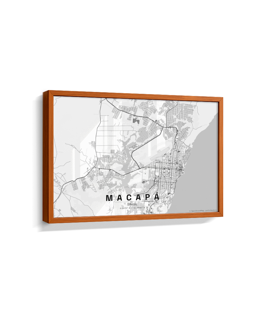 Quadro Mapa de Macapá - Horizontal